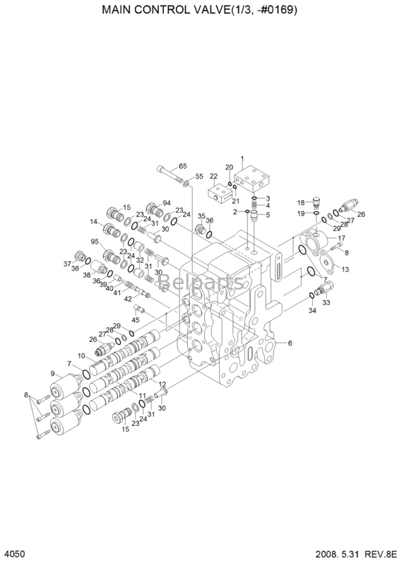 Kruippakjer360lc-7a Graafwerktuig Control Valve 31NA-10110 voor Hyundai-Controle Hoofdklep