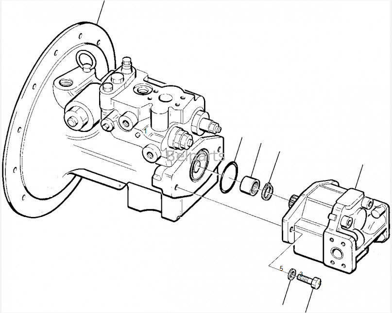 Belpartsgraafwerktuig  Pc 78-6 Pc78us Pc78 pc75r-2 Hoofdpomp708-3t-00140 708-1W-00310 Hydraulische Pomp voor KOMATSU