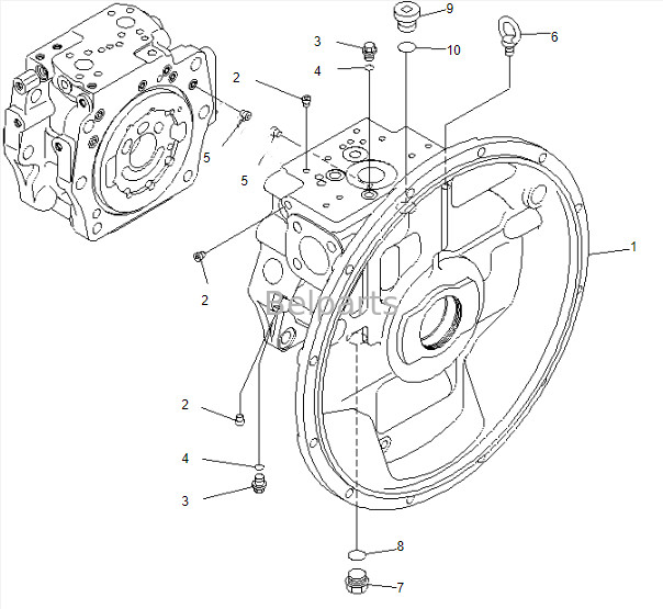 Hoofdpomp van de graafmachine PC300-8 Hydraulische hoofdpomp 708-2G-00700 708-2G-00150 Voor Komatsu