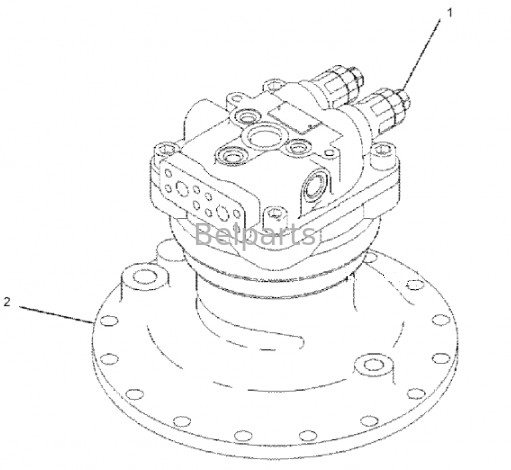 Schommelmotor Assy zonder versnellingsbak voor graafmachine E320D2 Hydraulische schommelmotor 334-9976 1588985