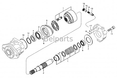 EC330C L EC380D EC340D L Belondelen Boormachineonderdelen EC360C L EC480D EC460C ECR145D L Kolvenventilator VOE 14533496