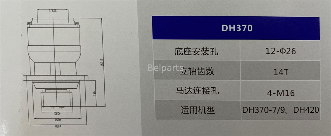 Belparts Excavator Parts DH370-7 DX340 DX345 DX350 Swing Gearbox Voor 404-00094B 2401-9279A