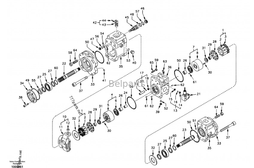 Onderdelen van graafmachines TM60 R320LC-7 R305-7 Reismotor Assy 39Q8-42100