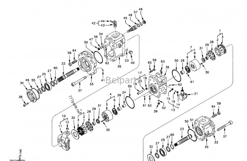 Excavatoronderdelen K3V112DT-9N24-14T EC210 EC240 XE215 LG225 Hoofdpomp Voor Volvo