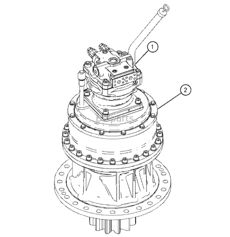CA390F Swing Gearbox 3789545 4512796 451-2796 Voor CAT 390F EXCAVATOREN PARTEN Hydraulische swingmotor Swing REDUCTION GEAR