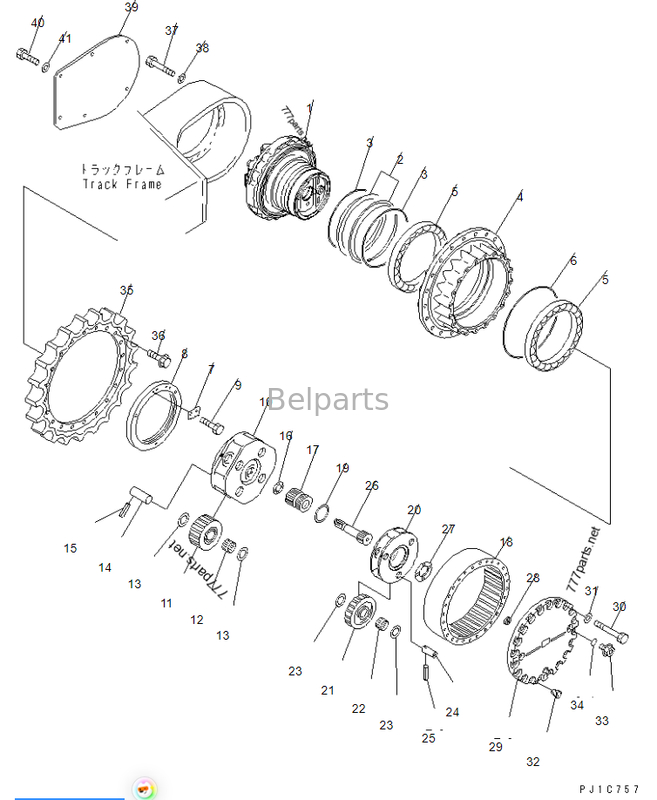 Onderdelen voor excavators PC300-7 207-27-71140 708-8H-00320
