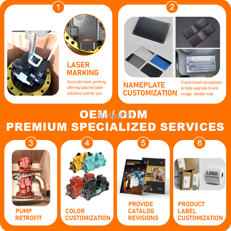 12G 130G 140G 160G Hydraulische pomp voor graafmachine reserveonderdelen 6E-1279 6E1279 Axiale zuigerpomp