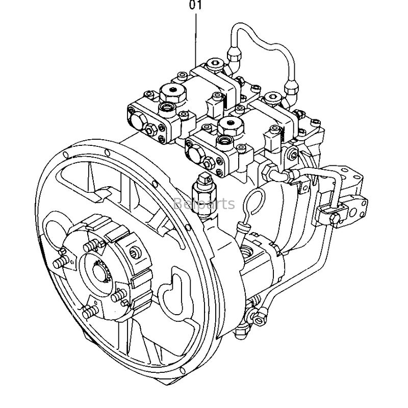 EX200-5 EX210-5 EX220-5 EX230-5 Hoofdhydraulische pomp voor Hitachi Graafmachine onderdelen 9150726 9152668 9151945 9155142 HPV0102 HPV102 Axiële zuigerpomp