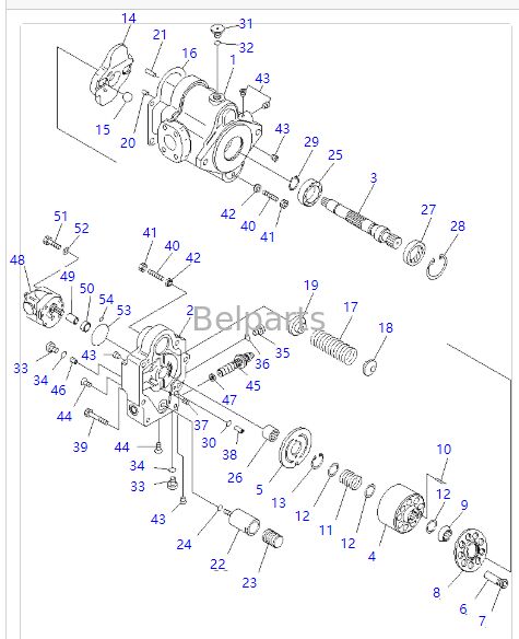 PC20MR-2 PC20MR-3 PC22MR-3 Hydraulic Pump For KOMATSU Excavator Spare Parts 22K-60-21301 Main Axial Piston Pump