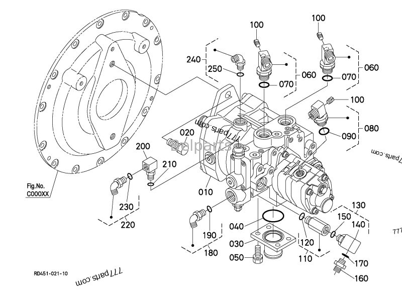 Hydraulische pomp Kubota U55-4 KX057-4 Mini Graafmachine Onderdelen KYB PSVL2-27CG-1 Hoofdzakzuigerpomp B0210-27001 RD551-61112 RD551-61115
