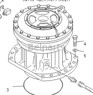 Swing Gearbox PC2000-8 Komatsu Excavator Parts 21T-26-00300 Slew Reducer Reductie