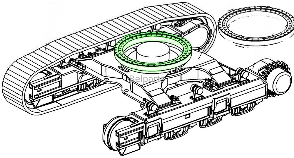 ZX290LC-5G Slewing Bearing voor Hitachi Excavator Spare Parts YB60000924 Slew Ring Swing Circle Aftermarket