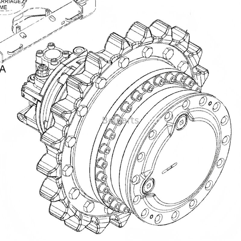 John Deere 690E LC 690ELC Excavator met eind aandrijving, onderdeel AT147222 AT147221 Hydraulische motorverminder