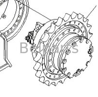 Komatsu D31EX-21 D31PX-21 D37EX-21 D37PX-21 FINAL DRIVE ASS'Y Bulldozer Onderdeel 11Y-27-10301 11Y-27-10401 Hydraulische rijmotor