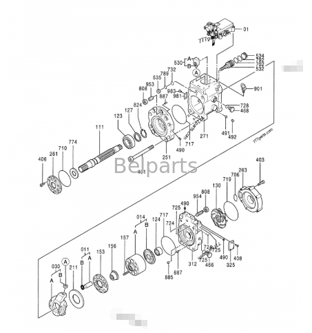 John Deere 650D 850D LC Hoofdhydraulische pomp 9276420 4635645 PG200042 FYA00003063 FYA00003076 Fit 650DLC 850DLC graafmachineonderdelen