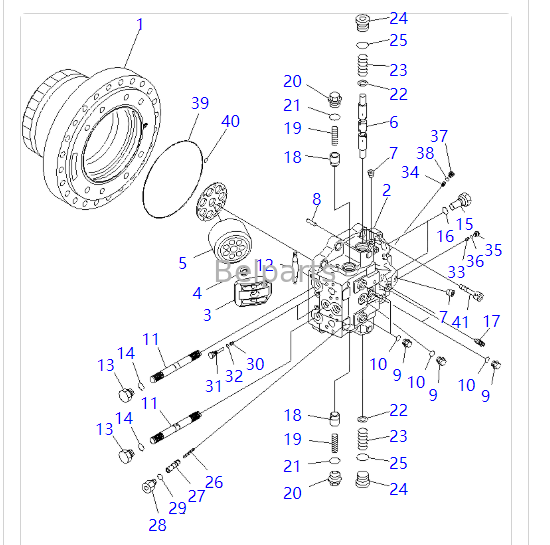 706-8J-01411 706-8J-01421 Reismotor voor PKOMATSU C390LC-10 PC400-7 PC400LC-7 PC400-8 PC400LC-8 Graafmachine onderdeel Hydraulisch spoorapparaat