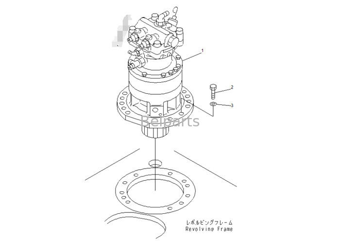 Graafwerktuigen PC60 7 de Schommelingsmotor Assy van spoormotoren 201-26-00060