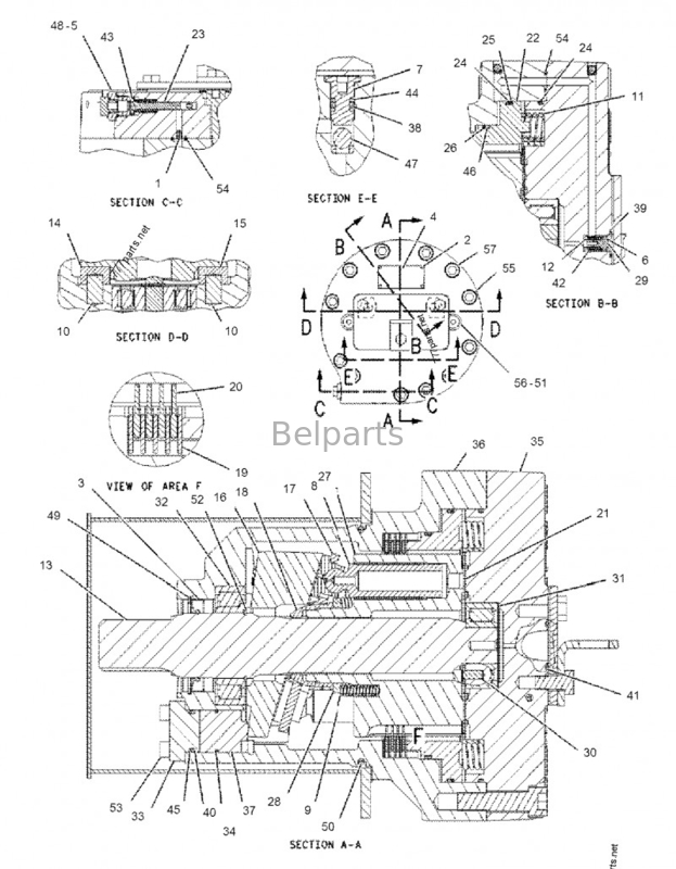 Het Graafwerktuig Swing Motor Shaft 167-3855 van machinesMotoronderdelen E330D E336D voor