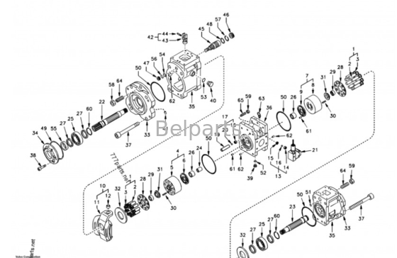 Excavatoronderdelen K3V112DT-9N24-14T EC210 EC240 XE215 LG225 Hoofdpomp Voor Volvo