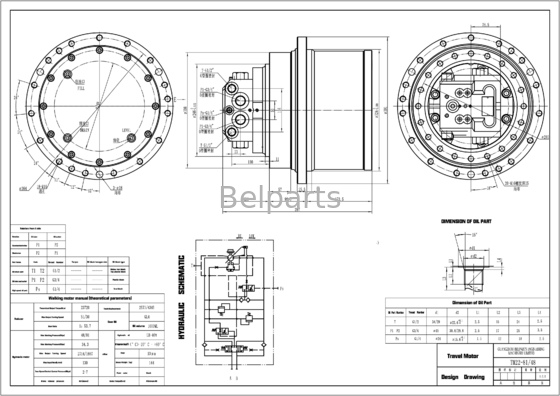 Excavatoronderdelen TM22VC GM22VC EC140 Final Drive PC135 PC150 DH135 SK130 SK140-8